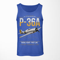 Thumbnail for P-36A Hawk design on blue tank top