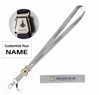 Thumbnail for P-36A Hawk seat belt lanyard - light gray with name