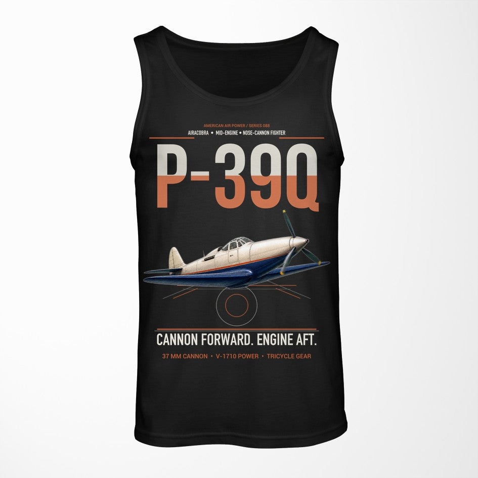P-39Q Airacobra design on black tank top