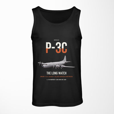 P-3C Orion design on black tank top