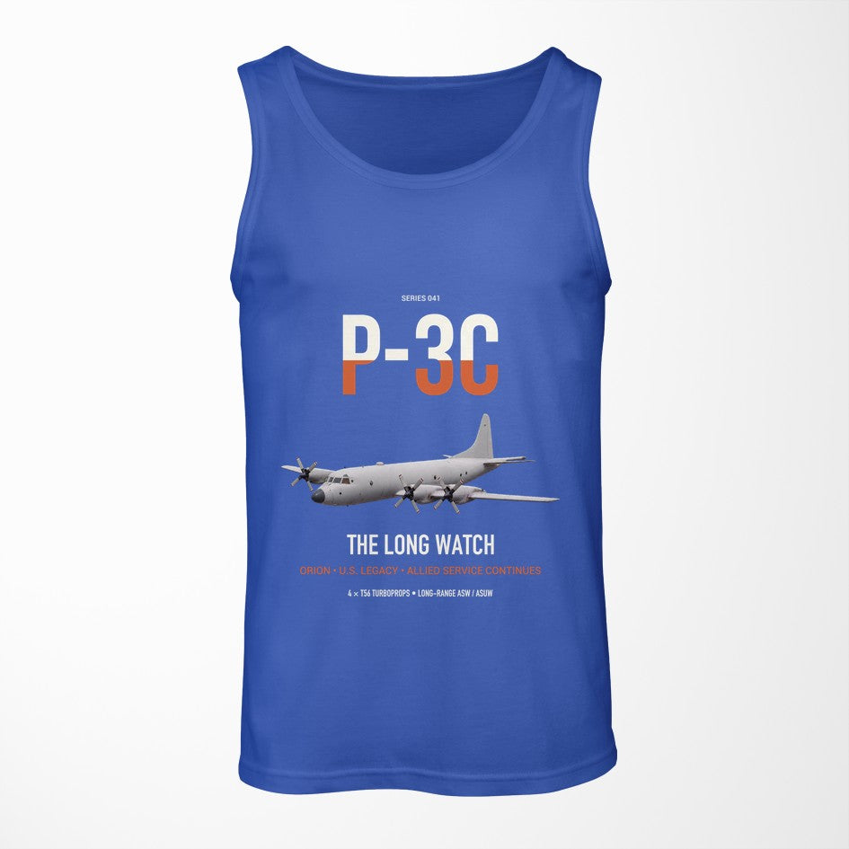 P-3C Orion design on blue tank top