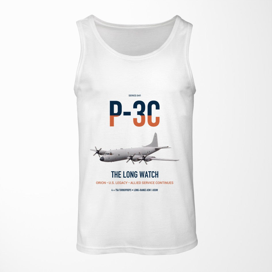 P-3C Orion design on white tank top