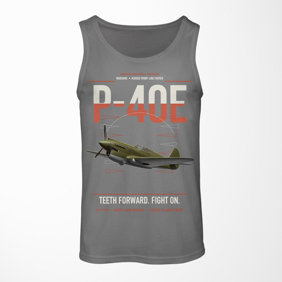 P-40E Warhawk design on gray tank top
