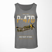 Thumbnail for P-47D Thunderbolt Razorback design on gray tank top