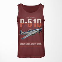Thumbnail for P-51D Mustang design on dark red tank top