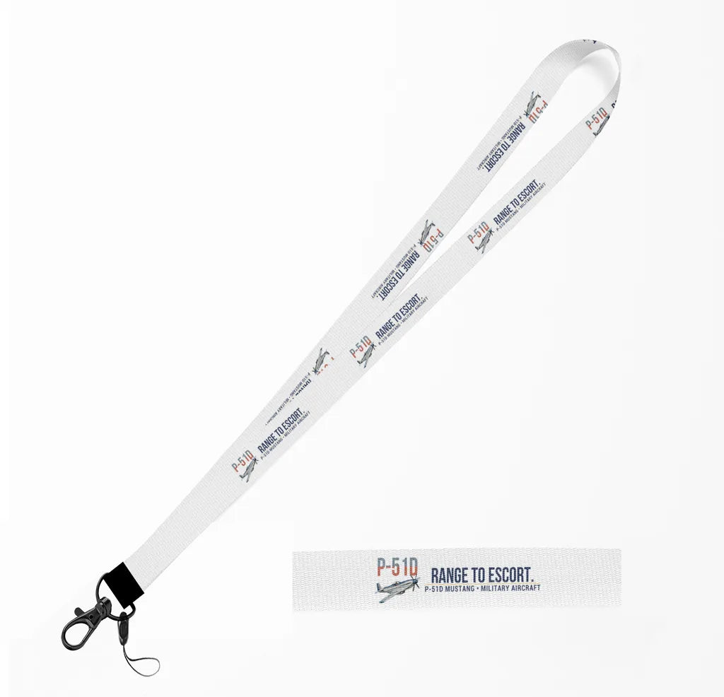 P-51D Mustang lanyard - white