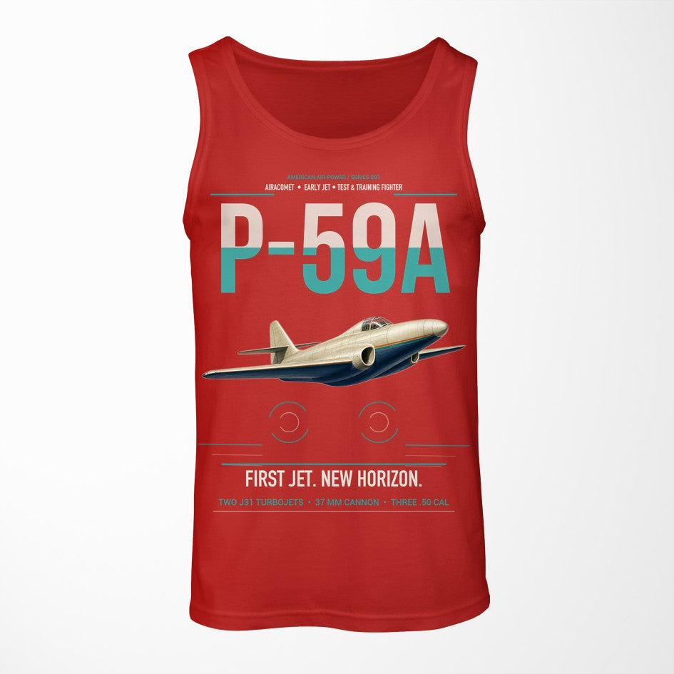 P-59A Airacomet design on red tank top