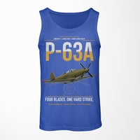 Thumbnail for P-63A Kingcobra design on blue tank top