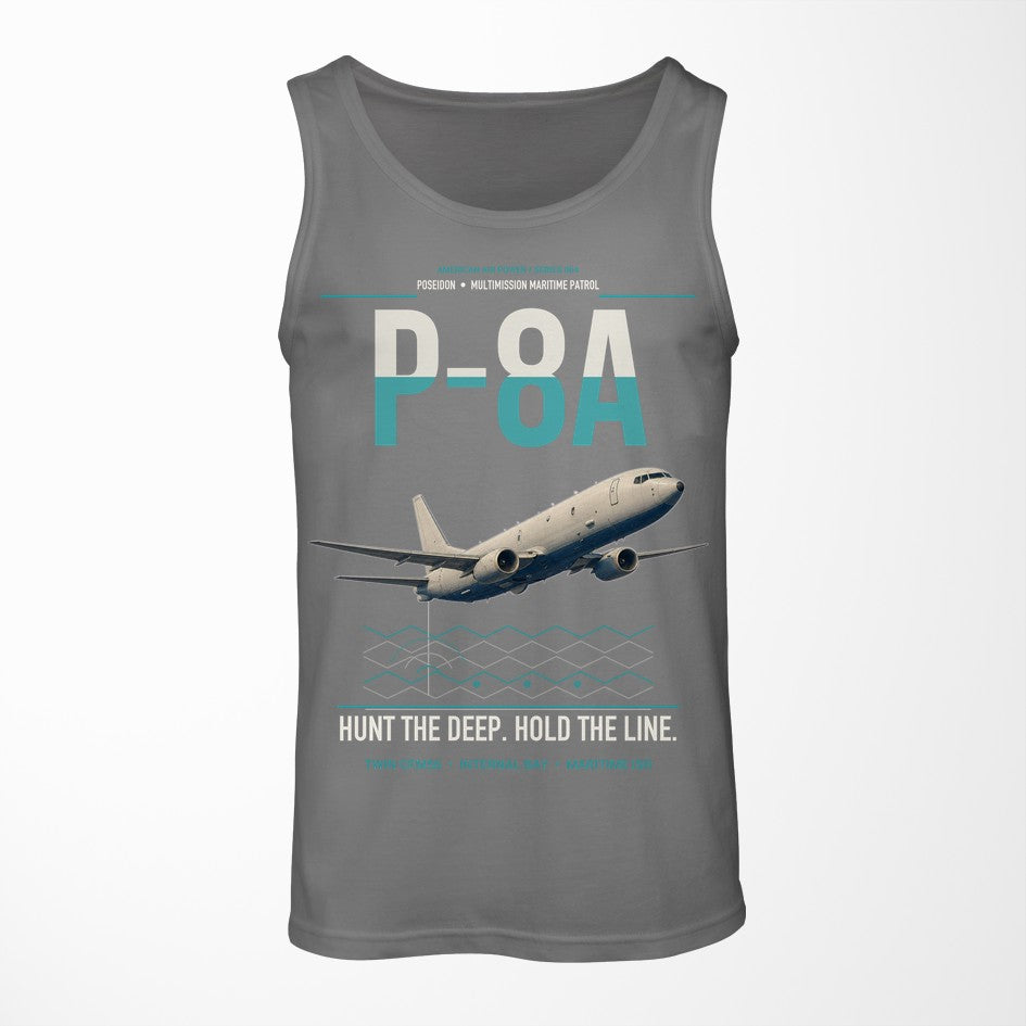 P-8A Poseidon design on gray tank top