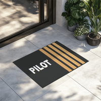 Thumbnail for Pilot Text & Epaulettes (4 Lines) Designed Door Mats