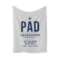Thumbnail for Paderborn Lippstadt Airport (PAD) Bedding Sets & Blankets - Blanket - ID Tag - Light Gray