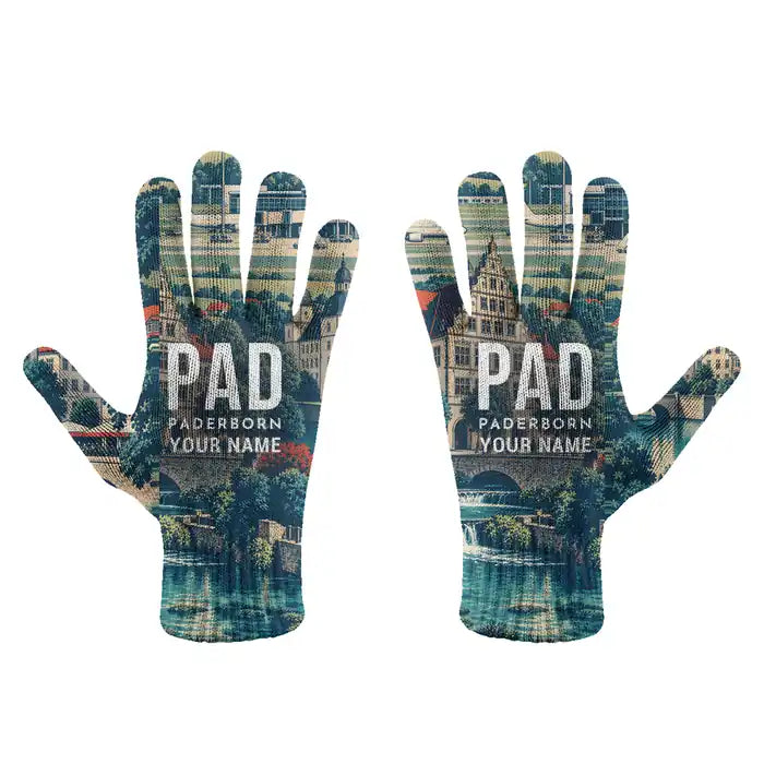 Paderborn Lippstadt Airport (PAD) Gloves - Gloves - Full - 3D + Name