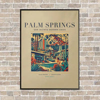 Thumbnail for PALM SPRINGS - Poster - Canvas Framed - Beige