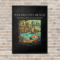 Thumbnail for PANAMA CITY BEACH - Poster - Canvas Framed - Black