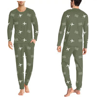 Thumbnail for Paros National Airport (PAS) Pajamas - Men Pajamas - Green Army