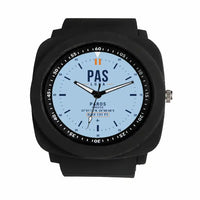 Thumbnail for Paros National Airport (PAS) Aviator Watches - Classic - Light Blue - Rubber Strap - Black