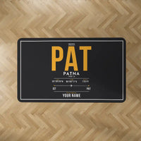 Thumbnail for Jay Prakash Narayan International Airport (PAT) Carpets - Carpet Rectangle - ID Tag + Name - Black