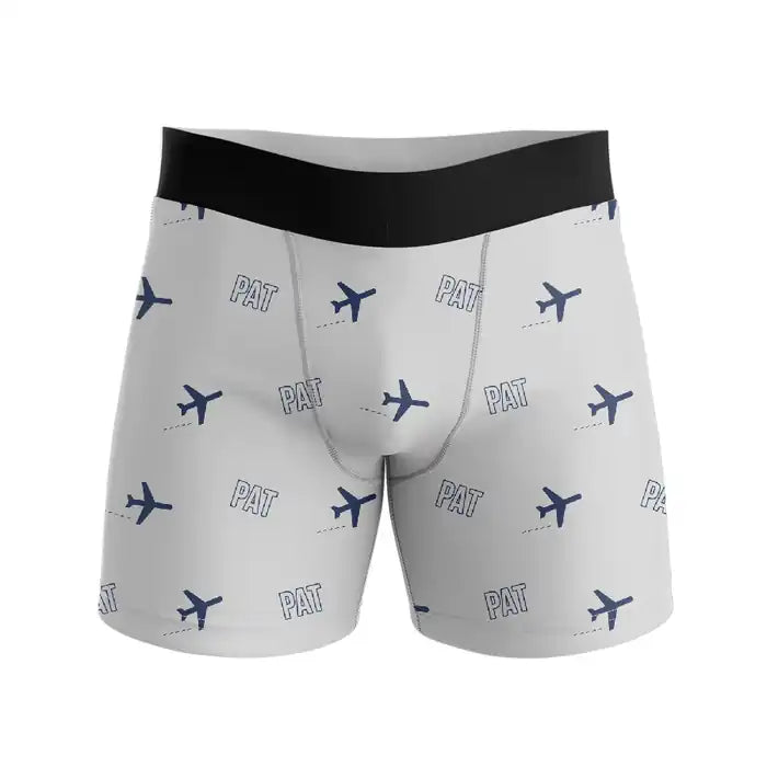 Jay Prakash Narayan International Airport (PAT) Men Boxers - Pattern - Light Gray