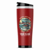 Thumbnail for Jay Prakash Narayan International Airport (PAT) Travel Mugs - Badge + Name - Stainless Steel (No Holder) - Red