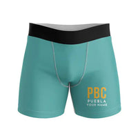 Thumbnail for Puebla Hermanos Serdán International Airport (PBC) Men Boxers - Code + Name - Turquoise