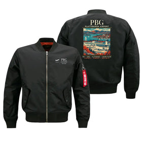 Plattsburgh International Airport (PBG) Bomber Jacket