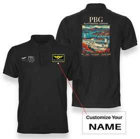 Plattsburgh International Airport (PBG) Premium Polo T-Shirts