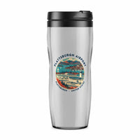 Thumbnail for Plattsburgh International Airport (PBG) Travel Mugs - Badge - Plastic (No Holder) - Light Gray