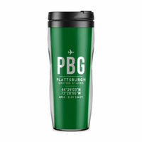 Thumbnail for Plattsburgh International Airport (PBG) Travel Mugs - ID Tag - Plastic (No Holder) - Green