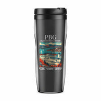 Thumbnail for Plattsburgh International Airport (PBG) Travel Mugs - Poster - Plastic (No Holder) - Gray