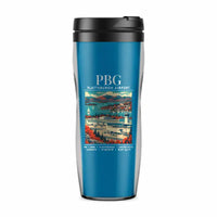 Thumbnail for Plattsburgh International Airport (PBG) Travel Mugs - Poster - Plastic (No Holder) - Light Blue