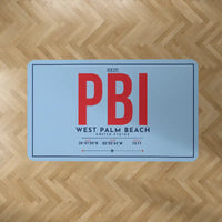 Thumbnail for Palm Beach International Airport (PBI) Carpets - Carpet Rectangle - ID Tag - Light Blue