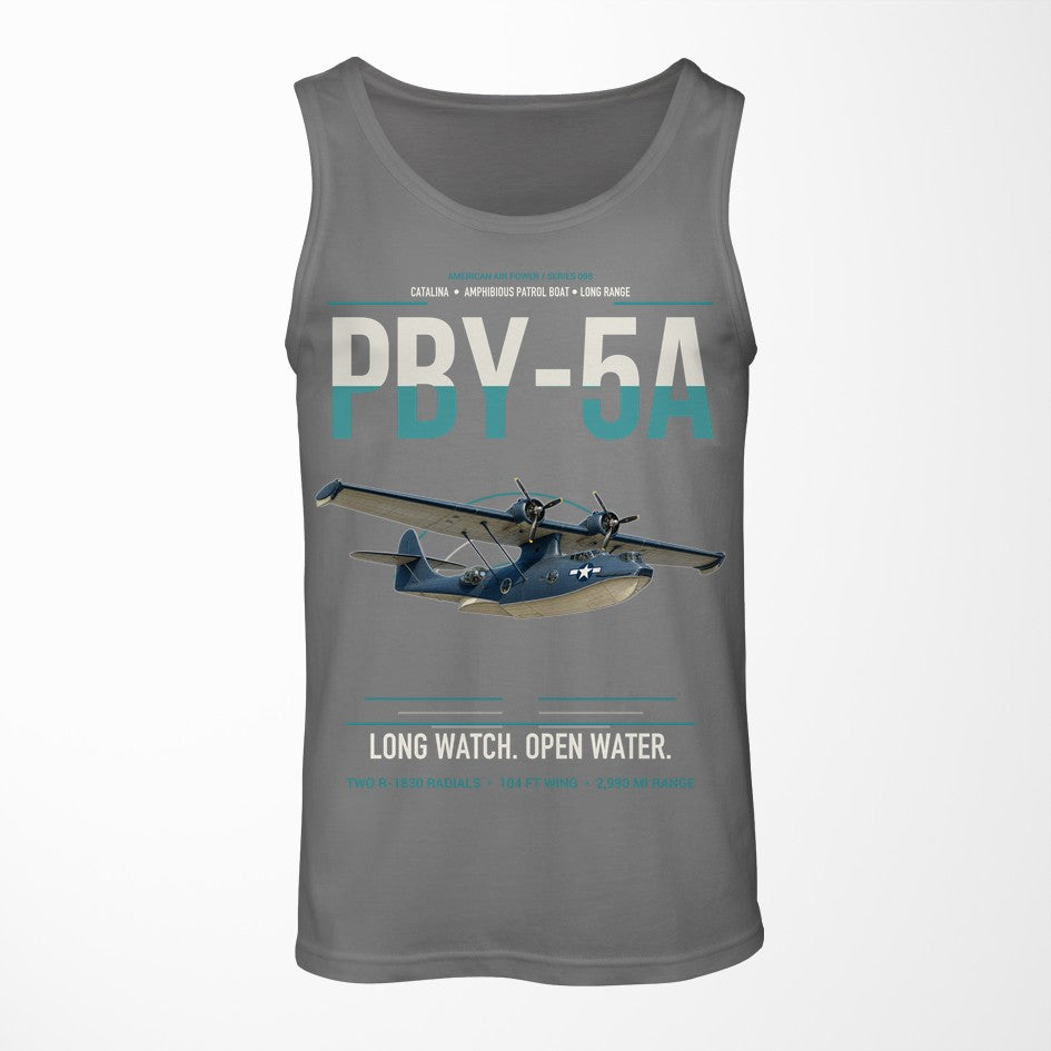 PBY-5A Catalina design on gray tank top