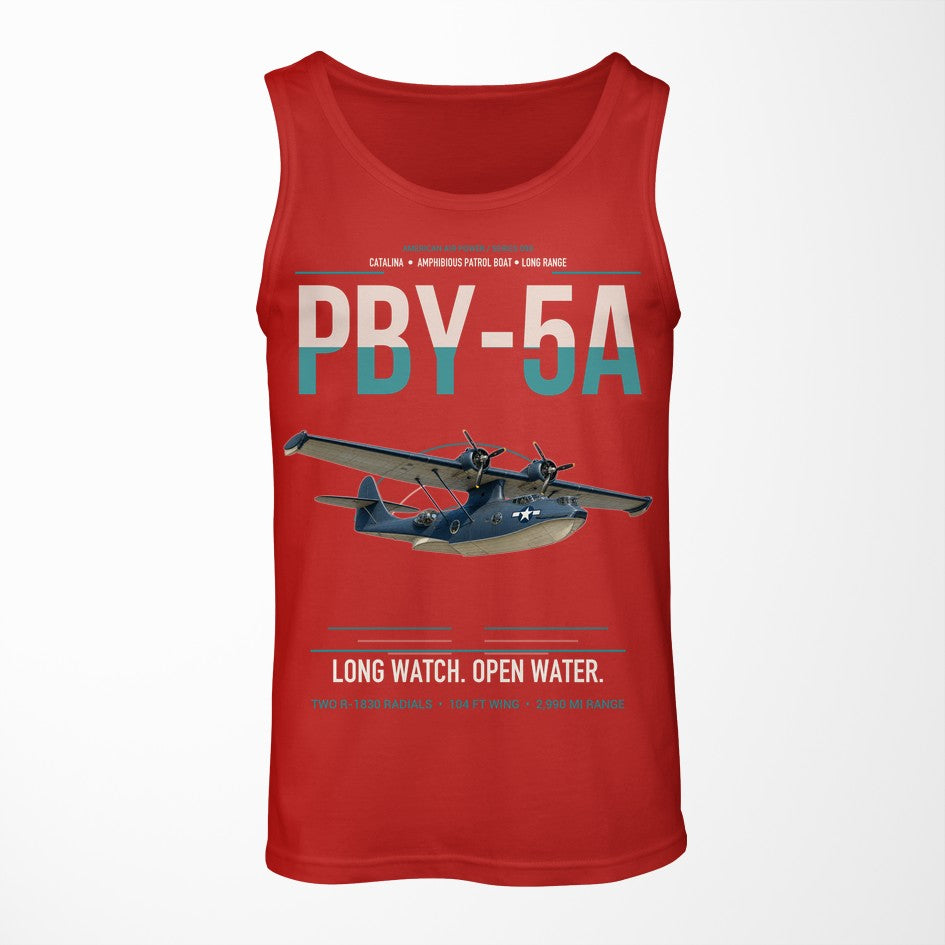 PBY-5A Catalina design on red tank top
