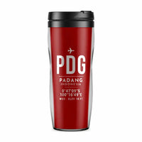 Thumbnail for Minangkabau International Airport (PDG) Travel Mugs - ID Tag - Plastic (No Holder) - Red