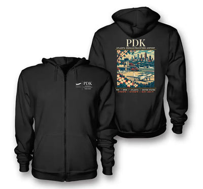 PDK - Poster - Zipped Hoodie - Black