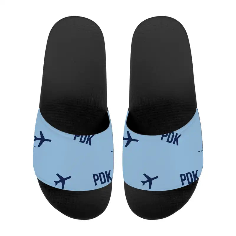 Atlanta DeKalb-Peachtree Airport (PDK) Slippers & Flip Flops - Slippers - Sport - Pattern - Light Blue