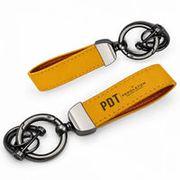 Thumbnail for Eastern Oregon Regional Airport (PDT) Leather Key Chains - Leather Key Chain - Horseshoe Buckle - Original Design - Yellow