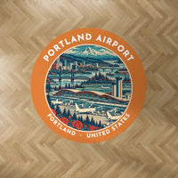 Thumbnail for Portland International Airport (PDX) Carpets - Carpet Round - Badge - Orange