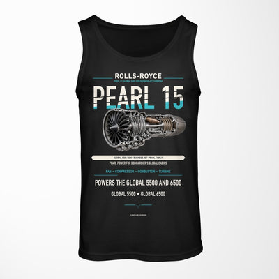 PEARL 15 design on black tank top