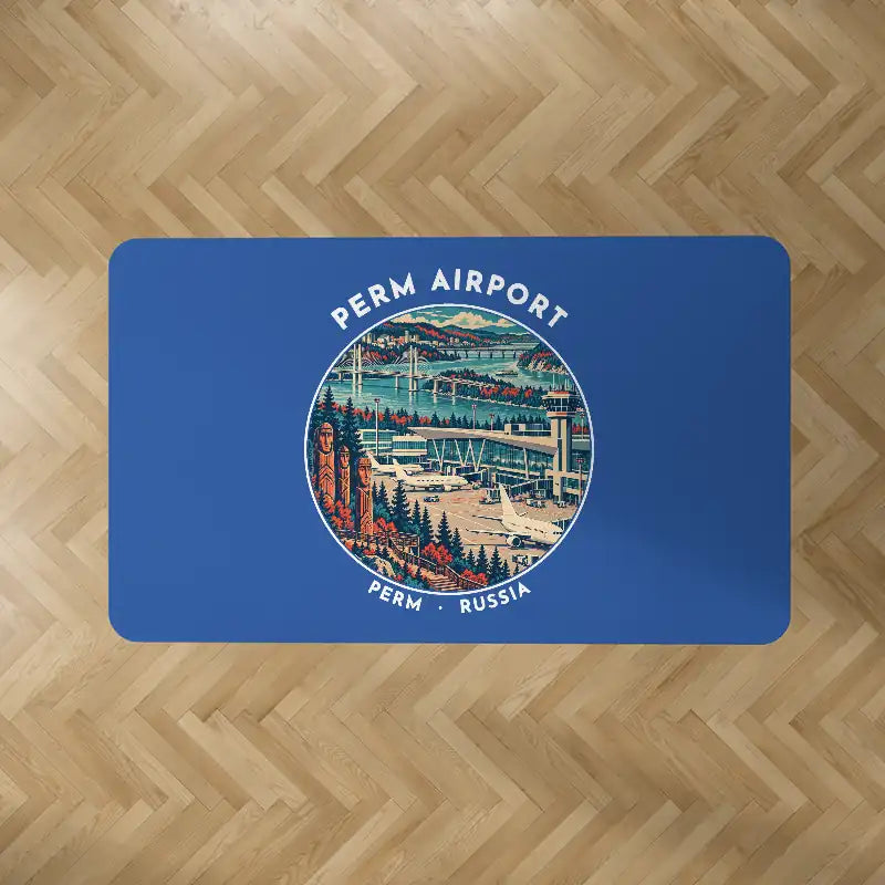 Perm International Airport (PEE) Carpets - Carpet Rectangle - Badge - Blue