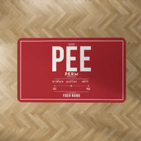 Thumbnail for Perm International Airport (PEE) Carpets - Carpet Rectangle - ID Tag + Name - Red