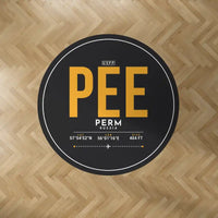 Thumbnail for Perm International Airport (PEE) Carpets - Carpet Round - ID Tag - Black