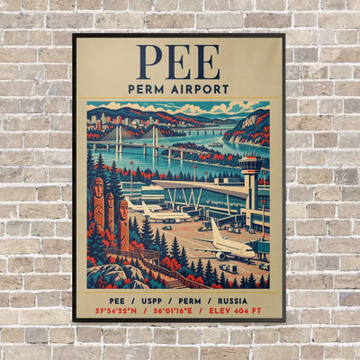 PEE - Poster - Canvas Framed - Beige