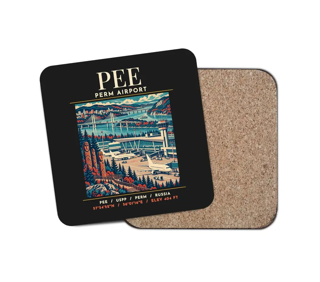 PEE - Poster - Coaster - Black