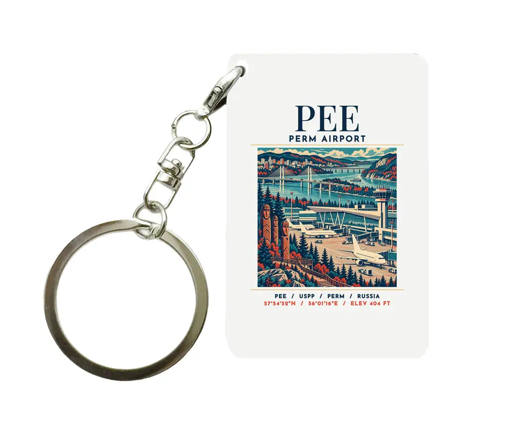 PEE - Poster - Key Chain - White