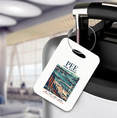PEE - Poster - Luggage Tag - White