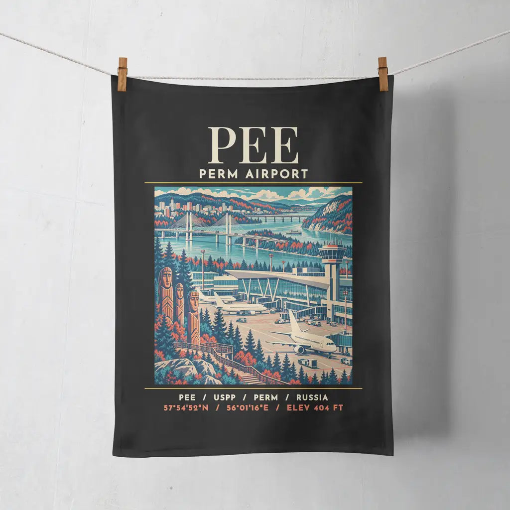 PEE - Poster - Towel - Black