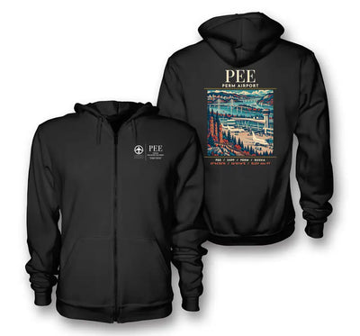 PEE - Poster - Zipped Hoodie - Black