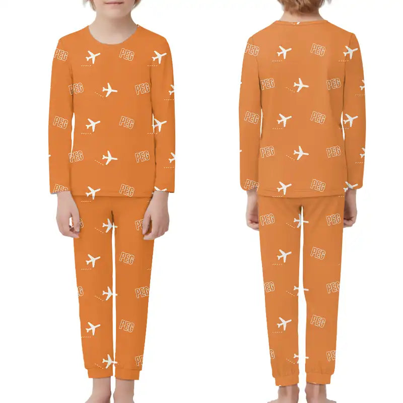Perugia San Francesco d'Assisi – Umbria International Airport (PEG) Pajamas - Children Pajamas - Orange