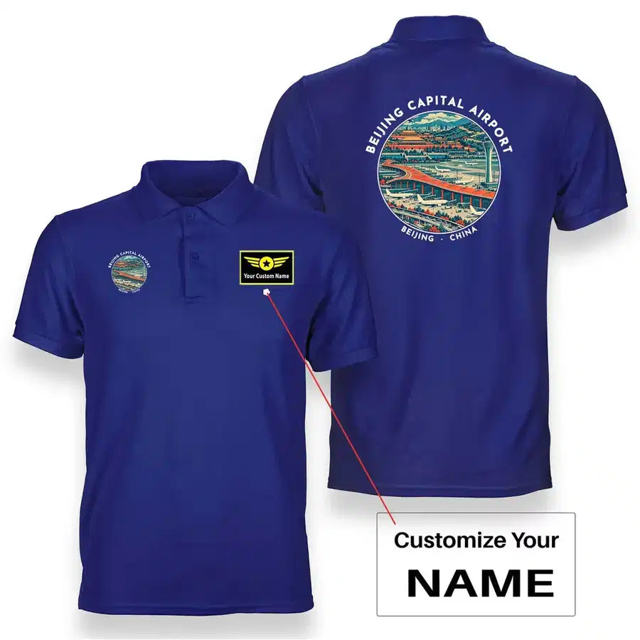 PEK - Badge - Double-Side Polo - Blue + Name